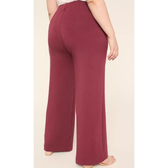 Lane Bryant‎ Burgundy High Rise Wide Leg Pant Plus Size 28 - Picture 2 of 6